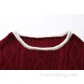 maglione a maglia di moda a maniche lunghe da donna